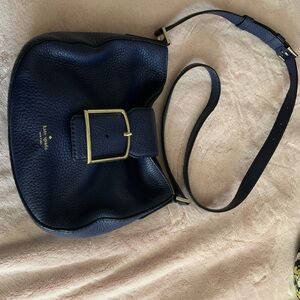 Kate Spade Midnight Blue Pebbled Shoulder Bag